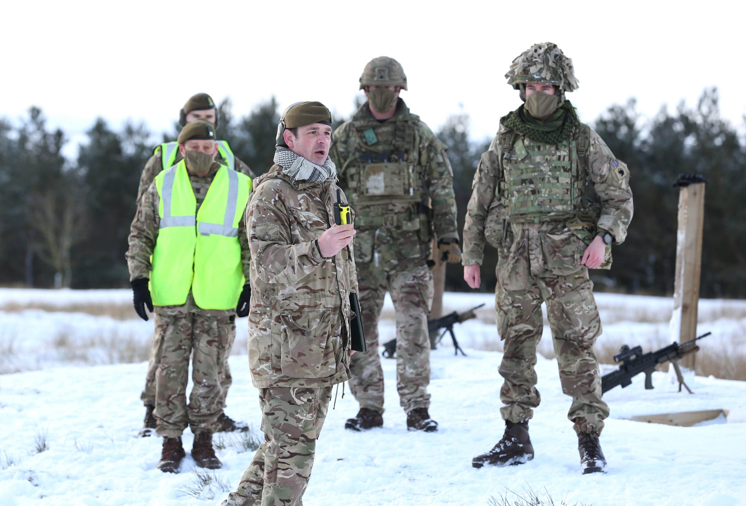 Brett Squire giving instruction to reservists at Battle Hill Range