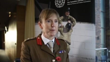 Woman in an army uniform